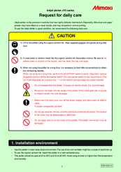 MIMAKI JV3 Series Care Manual