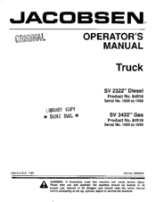Jacobsen 84019 Operator's Manual
