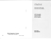 Clarion XR2220 Owner's Manual & Installation Manual