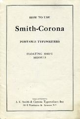 Smith-Corona Floating Shift Series How To Use Manual