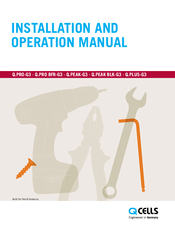 Qcells Q.Pro-G3 Installation And Operation Manual