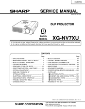 Sharp Notevision XG-NV7XU Service Manual