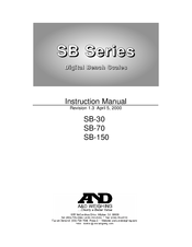 A&D SB-70 Instruction Manual