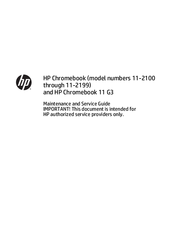 HP Chromebook 11-2199 Maintenance And Service Manual
