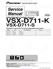 Pioneer VSX-D711-K Service Manual