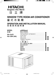 Hitachi RA-13HF (HK) Operation And Installation Manual