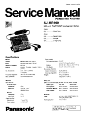 Panasonic SJ-MR100 Service Manual