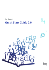 bq Avant Quick Start Manual