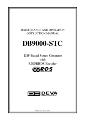 DEVA Broadcast DB9000-STC Instruction Manual
