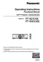 Panasonic PT-RZ370E Operating Instructions Manual