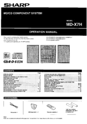 Sharp MD-X7H Operation Manual