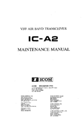 Icom IC-A2 Maintenance Manual