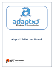 Adaptxt Tablet User Manual