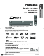 Panasonic DMR-EX98VEB Operating Instructions Manual