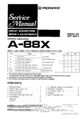 Pioneer A-88X Service Manual