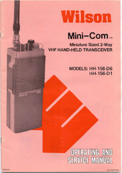 Wilson Electronics Mini-Com HH-156-D6 Operating And Service Manual