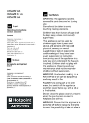 Hotpoint Ariston H5G66AF UA Operation Instruction Manual