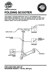 Dynacraft FOLDING SCOOTER Owner's Manual