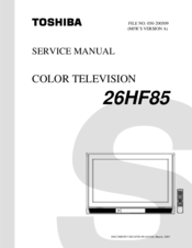 Toshiba 26HF85 Service Manual