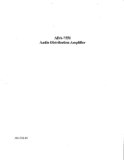 Ross ADA-7551 User Manual