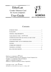 i3 EtherLan User Manual
