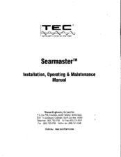 TEC Searmaster Installation, Operating And Maintenance Manual