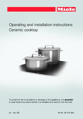 Miele KM 6208 Operating And Installation Instructions