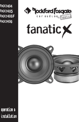 Rockford Fosgate Fanatic X FNX1405 Operation & Installation