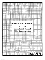 Marti Electronics STL-10 Instruction Manual