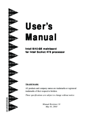 Intel i845-GE User Manual