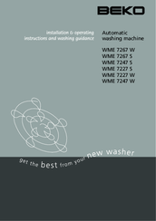 Beko WME 7267 S Installation & Operating  Instructions And Washing Guidanse