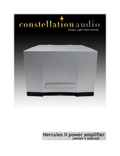 Constellation audio Hercules II Owner's Manual