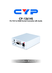 CYP CP-1261HS Operation Manual