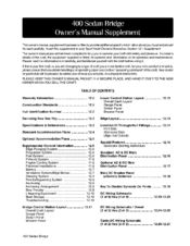 Sea Ray's 400 Sedan bridge Owner's Manual