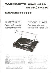 Radionette Tandberg TT 5000 Service Manual