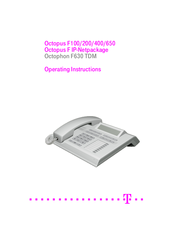 Octopus Octophon F630 TDM Operating Instructions Manual