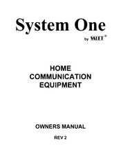 Valet System One Owner's Manual