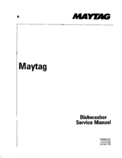 Maytag DWU7502 Service Manual