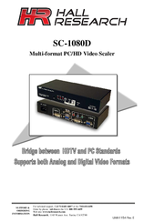 HR SC-1080D User Manual