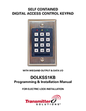 Transmitter Solutions DOLKSS1KB Programming & Installation Manual
