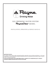 Rayne RayneClear Installation, Operation & Service Manual
