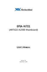 Via Technologies EPIA-N701 User Manual