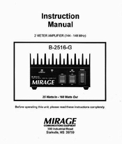 Mirage B-2516-G Instruction Manual