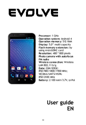 Evolve mobile phone User Manual
