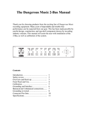 Dangerous Music 2-Bus Manual