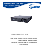 Dante DLA5800 Operation Manual