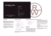 Raymond Weil QUARTZ CHRONOGRAPH WATCH Instructions For Use