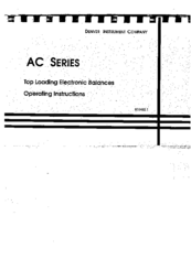 Denver Instrument AC-400 Operating Instructions Manual