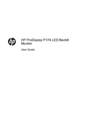 HP ProDisplay P17A User Manual