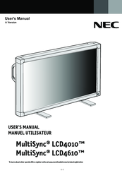 Nec MultiSync LCD4010 User Manual